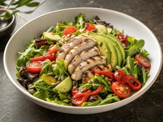 Warm Chicken & Avocado Salad