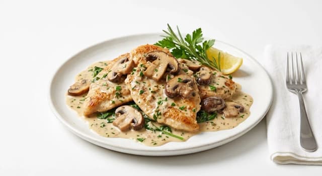 Chicken Scaloppine Funghi