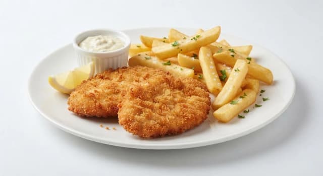 Mini Chicken Schnitzel & Chips