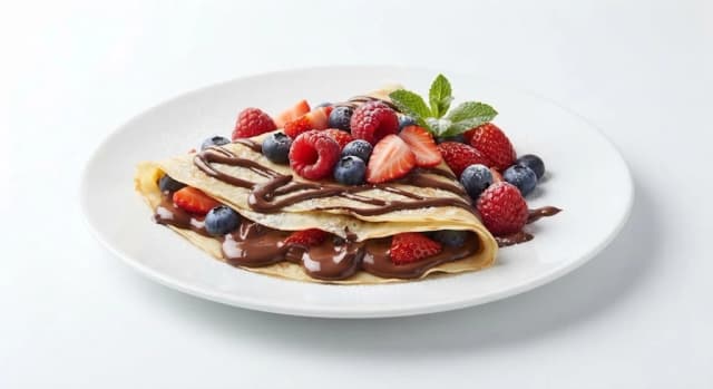 Mixed Berry & Chocolate Crepes