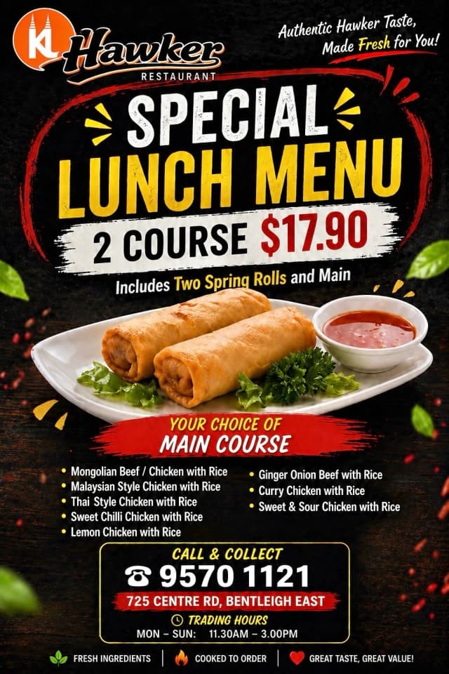 Special Dinner Menu