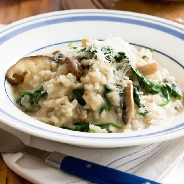 Theme Garlic Mushroom & Spinach Risotto