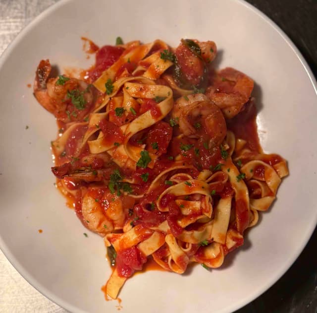 Tagliatelle Prawns